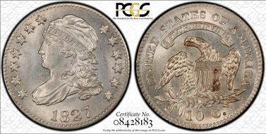 1827/7 10C JR-1 MS63