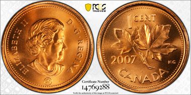 2007 1C Copper-Plated Steel MS66RD