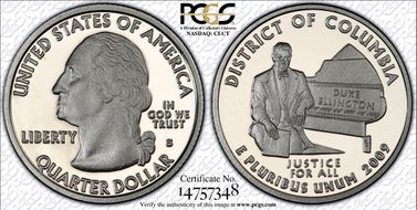 2009-S 25C District of Columbia  Silver PR70DCAM