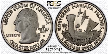 2009-S 25C Northern Mariana Islands PR70DCAM