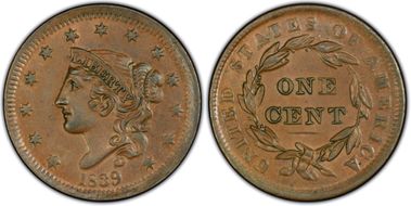 1839 1C Head of 1838 MS61BN