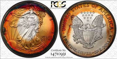 1998 $1 Silver Eagle MS66
