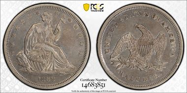 1839 50C WB-1 No Drapery XF45