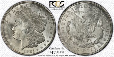 1921-D $1 MS63