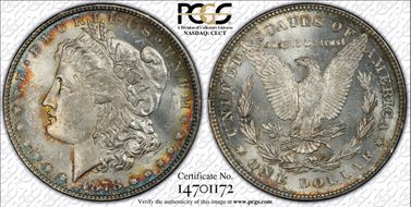 1878 7TF $1 R78 VAM 80 Weak LIB MS62