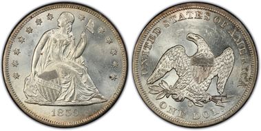 1859-O $1 MS62