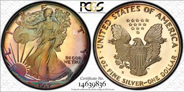 1987-S $1 Silver Eagle PR68DCAM