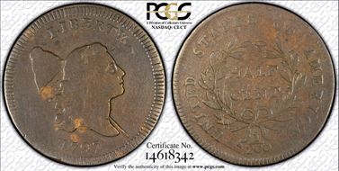 1797 1/2C Plain Edge F12BN