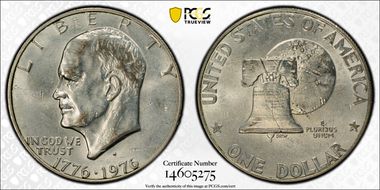 1976-S $1 Silver AU58
