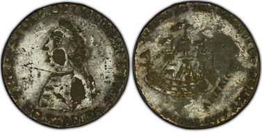 1766 1/2P William Pitt, Silvered N1