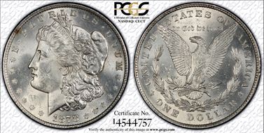 1878 8TF $1 VAM 14.3 Doubled Bow MS61