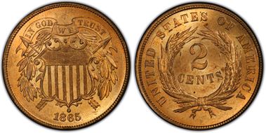 1865 2C MS65RD