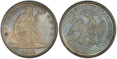 1876 50C MS64