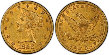 1856-S $10 AU53