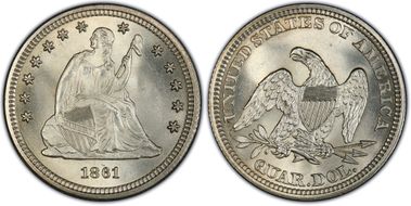 1861 25C MS67