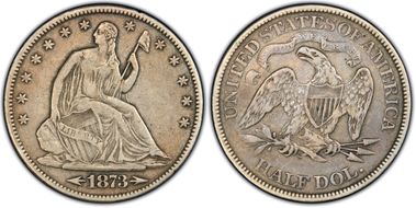 1873-S 50C Arrows VF35