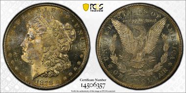 1878-S $1 MS64PL