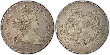 1795 $1 Draped Bust, Centered XF40