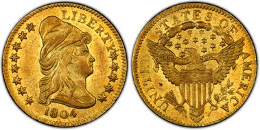 1804 $2.50 13 Star Reverse AU58