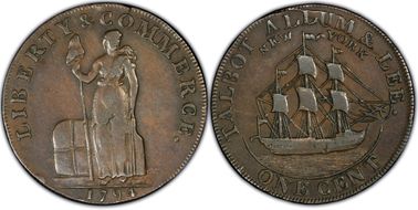 1794 Cent Talbot, Allum & Lee New York XF40BN