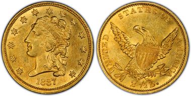 1837 $2.50 MS62