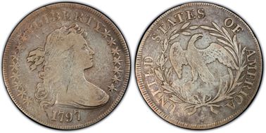 1797 $1 9x7 Stars, Large Letters F12