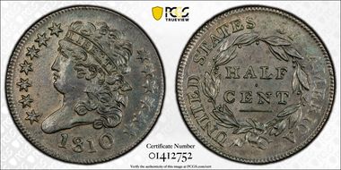 1810 1/2C MS62BN