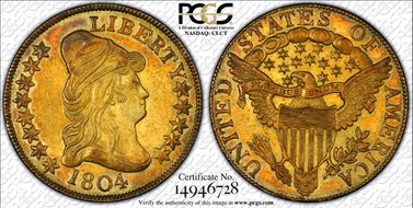 1804 $10 Crosslet 4 AU55