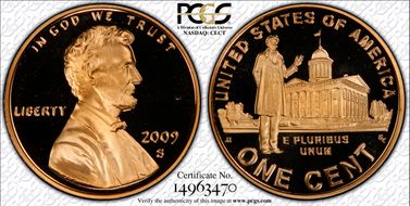 2009-S 1C Lincoln-Professional PR70DCAM