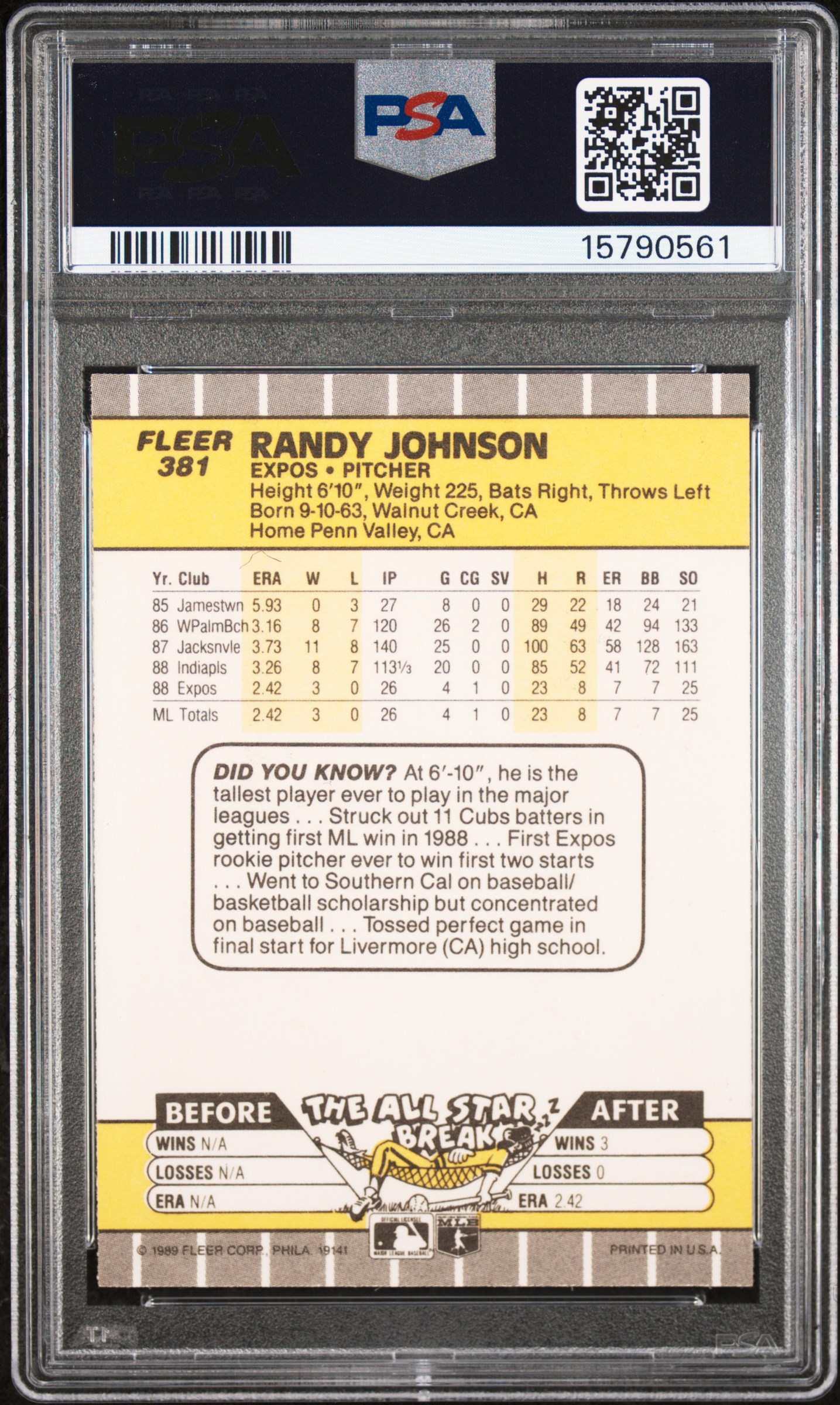 RandyJohnson Strike ZoneHeroes オートグラフカード RandyJohnson Strike ZoneHeroes オートグラフカード