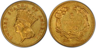 1870 $3 XF45