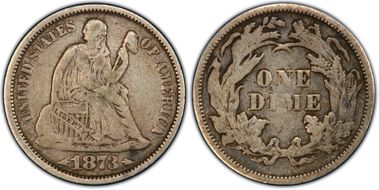 1873 10C Doubled Die Obverse F15