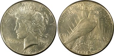 1928 $1 MS62