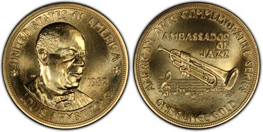 1982 AV Medal Louis Armstrong MS62