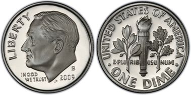 2009-S 10C Silver PR69DCAM