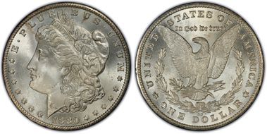 1880-CC $1 VAM 5, 8/High 7 MS64
