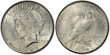 1928-S $1 VAM 3 Doubled Motto MS62