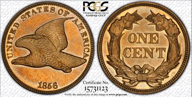 1856 1C Flying Eagle S-3 PR66+ 