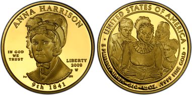 2009-W $10 Anna Harrison PR70DCAM