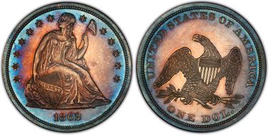 1862 $1 PR63
