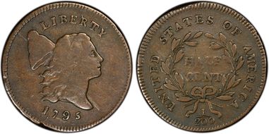 1795 1/2C C-2a, Punctuated Date, LE VF25BN