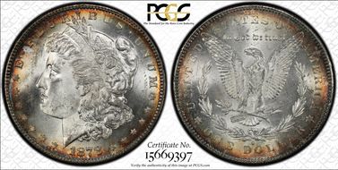 1878-S $1 VAM 19, Torn Bonnet MS64