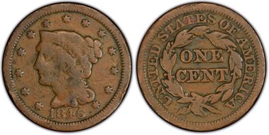 1846 1C N-10  Small Date VG10BN