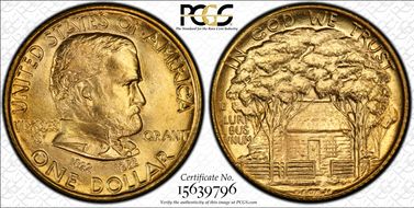 1922 G$1 Grant, No Star MS65