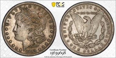 1889-O $1 VAM 1A Clashed E VF35