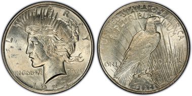 1923 $1 VAM 1D, Whisker Cheek AU58