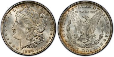 1888 $1 VAM 18, Doubled Eyelid MS65