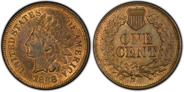 1868 1C MS63BN