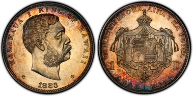 1883 $1 Hawaii MS62