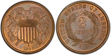 1866 2C MS65BN